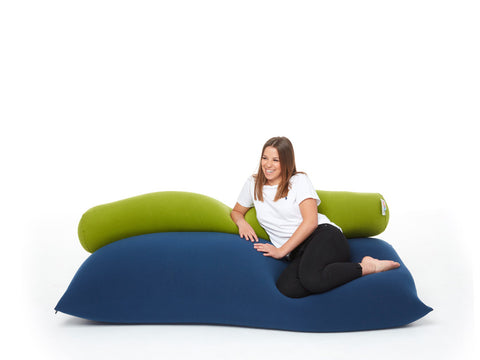 Add a noomi XL bean bag and a tube pillow for an amazing couch