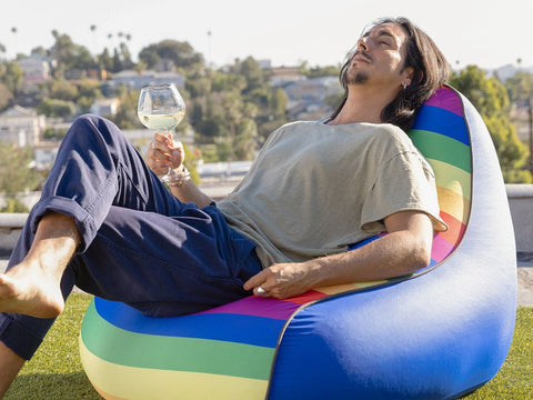 Outdoor Lounger Rainbow Bean Bag