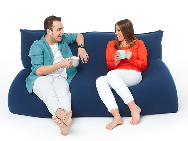 Giant Double Bean Bag Couch - Navy