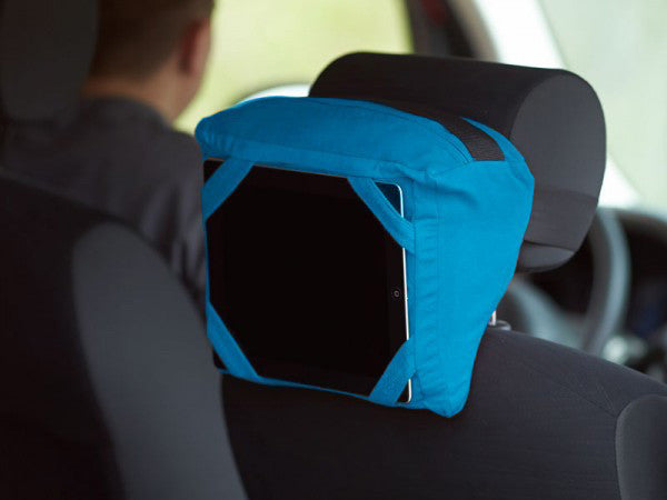Tablet holder pillow, perfect for travelling or in the car - Blue