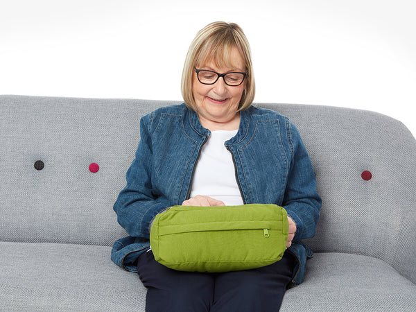 Tablet holder pillow, great for relaxing on the couch