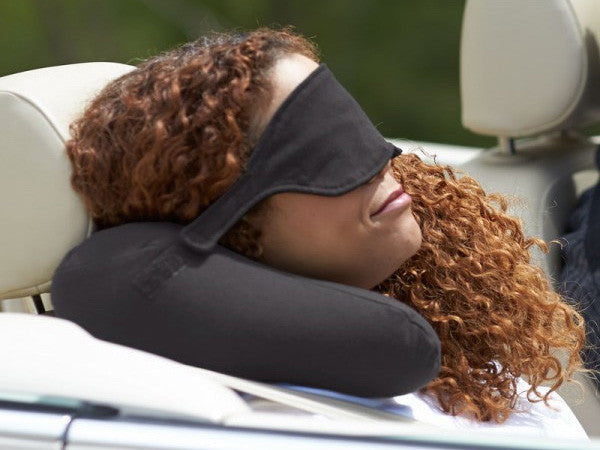 TravelCush - the best travel cushion ever, with built in eye mask